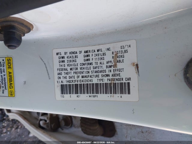 2014 Honda ACCORD EX-L V-6 photo 9