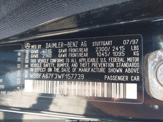 1998 Mercedes-BENZ SL 照片 9