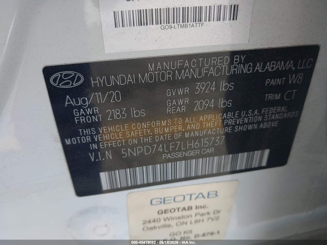 2020 Hyundai ELANTRA SE 照片 9