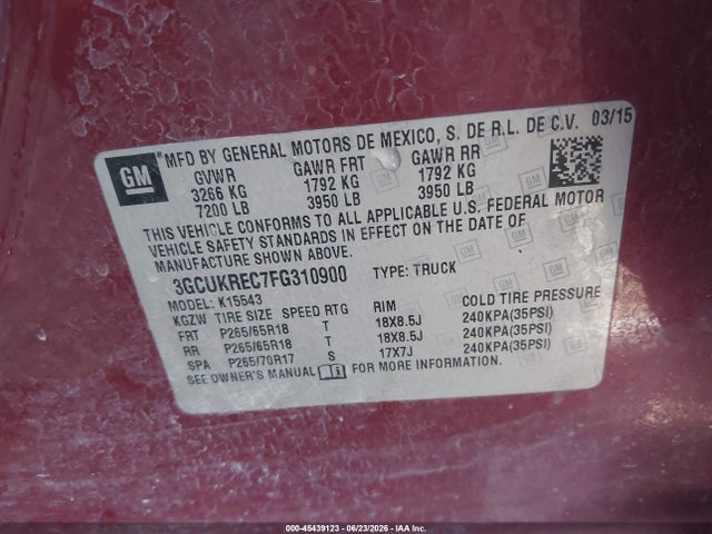 صورة 9 لـ 2015 Chevrolet SILVERADO 1500 LT