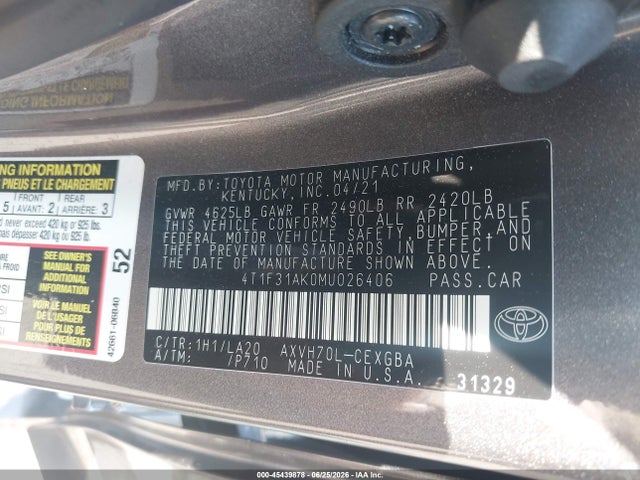صورة 9 لـ 2021 Toyota CAMRY XLE HYBRID