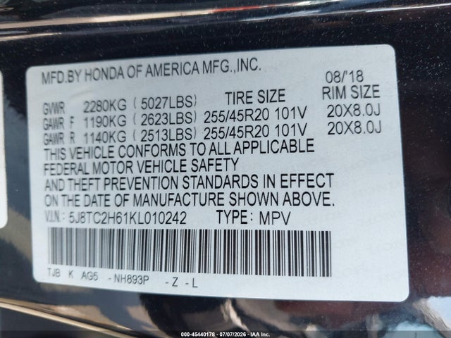 2019 ACURA RDX A-SPEC PACKAGE 9