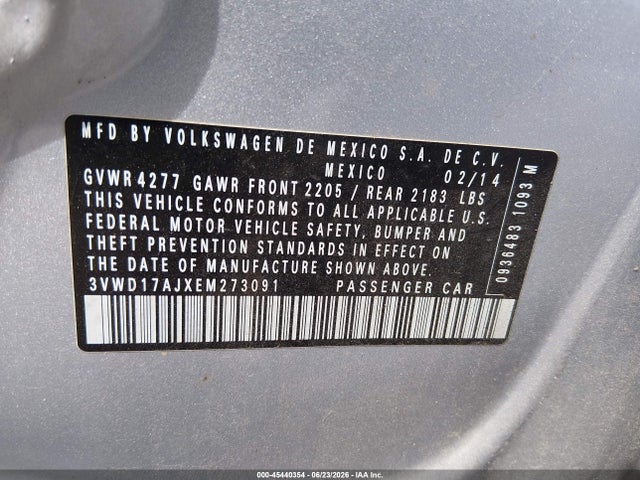 2014 Volkswagen JETTA 1.8T SE — фото 9