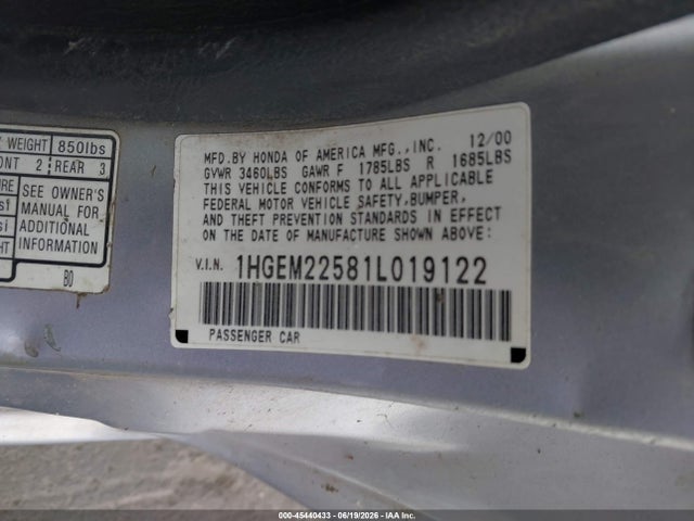 صورة 9 لـ 2001 Honda CIVIC LX