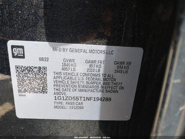 2022 Chevrolet MALIBU FWD LT 照片 9