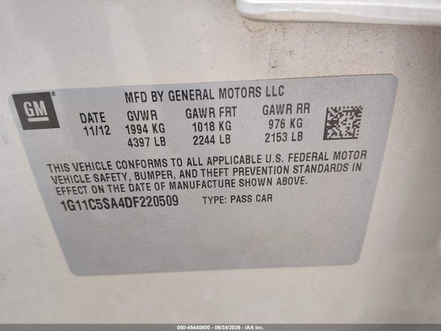 2013 Chevrolet MALIBU 1LT — фото 9