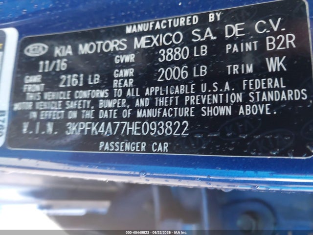 2017 KIA FORTE LX 照片 9