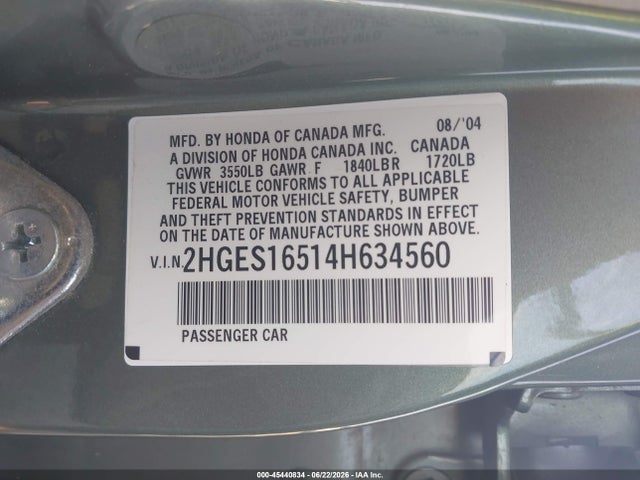 2004 Honda CIVIC LX 照片 9