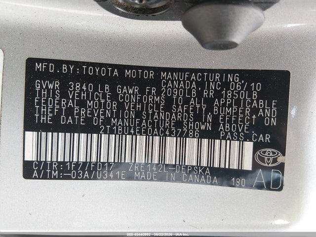صورة 9 لـ 2010 Toyota COROLLA S