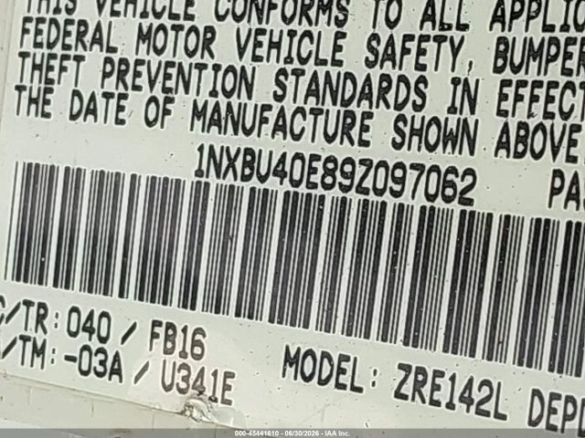 2009 Toyota COROLLA LE 照片 9