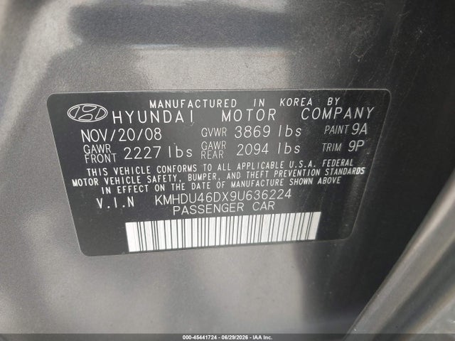 2009 Hyundai ELANTRA SE 缩略图 9