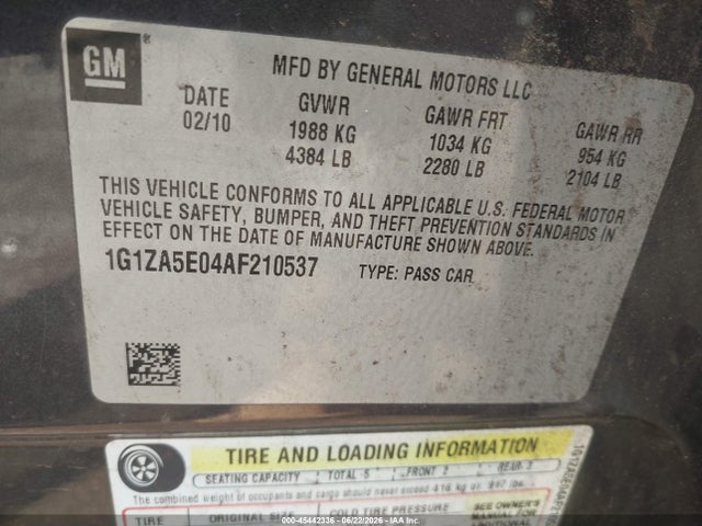 2010 Chevrolet MALIBU LS 照片 9