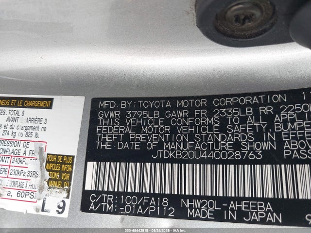 2004 Toyota PRIUS 照片 9