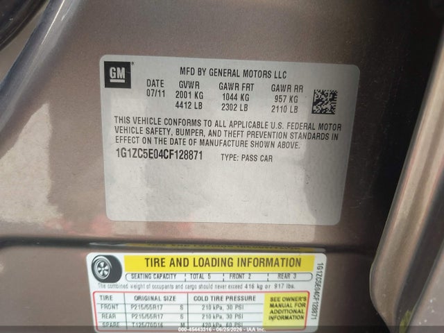 2012 Chevrolet MALIBU 1LT 照片 9