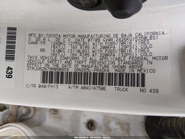 2009 Toyota TACOMA PRERUNNER V6 photo 9