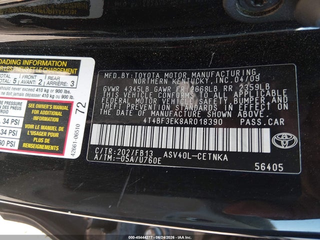 2010 Toyota CAMRY LE photo 9