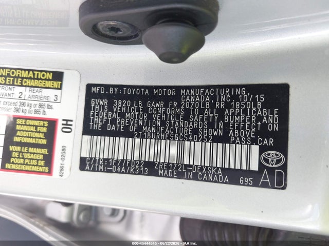 صورة 9 لـ 2016 Toyota COROLLA S PLUS