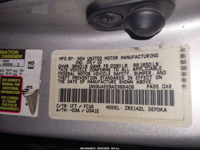 2010 Toyota COROLLA LE 照片 9