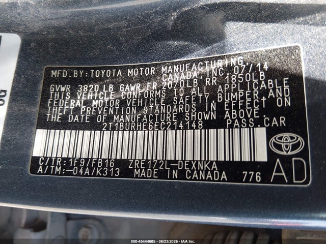 صورة 9 لـ 2014 Toyota COROLLA LE
