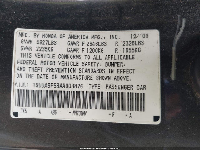 2010 Acura TL 3.7 照片 9