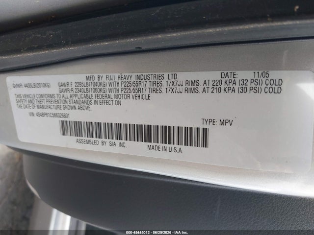 صورة 9 لـ 2006 Subaru OUTBACK 2.5I