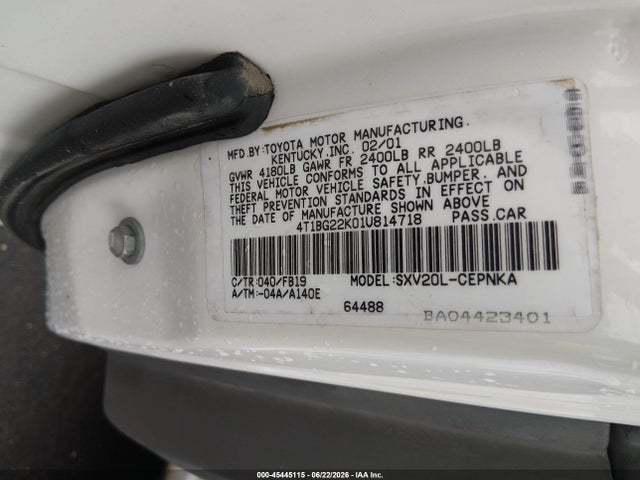2001 Toyota CAMRY LE 照片 9