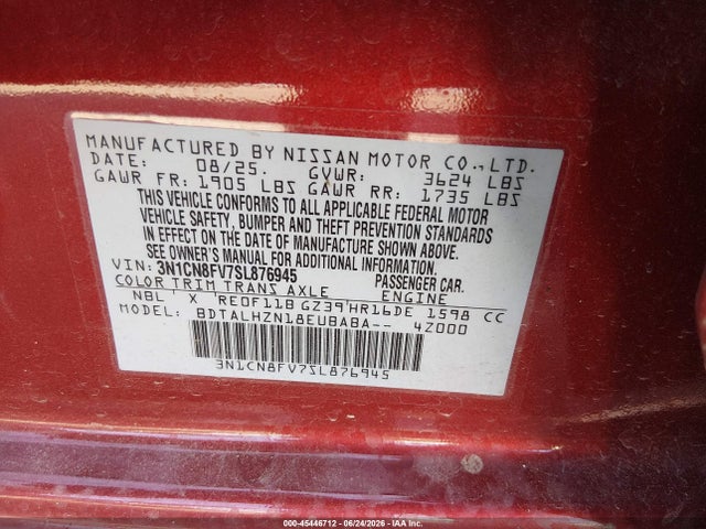 2025 Nissan VERSA 1.6 SR 照片 9