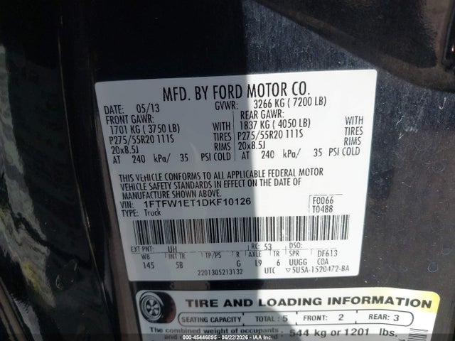 صورة 9 لـ 2013 FORD F-150 FX4