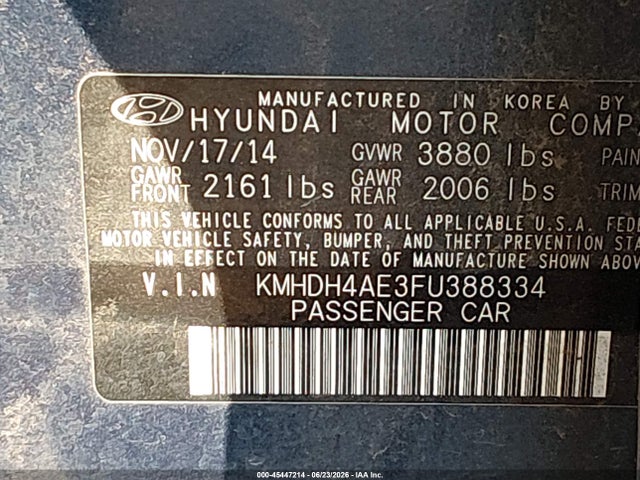 صورة 9 لـ 2015 Hyundai ELANTRA SE