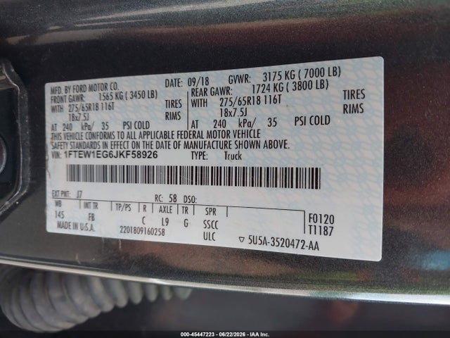 2018 FORD F-150 XLT 照片 9