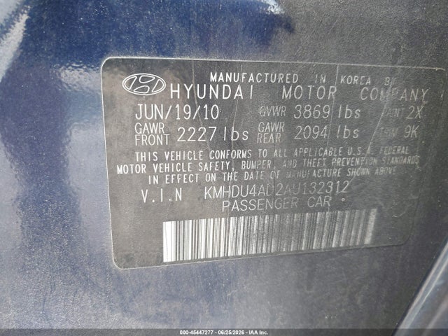 2010 Hyundai ELANTRA GLS 照片 9