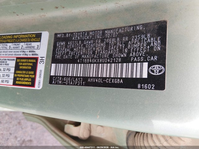 2008 Toyota CAMRY HYBRID — фото 9