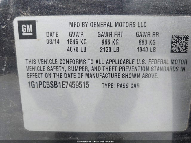 2014 Chevrolet CRUZE 1LT AUTO 照片 9