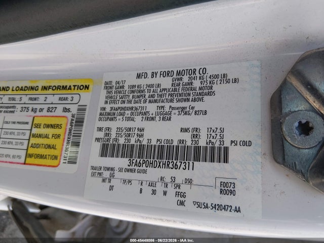 صورة 9 لـ 2017 FORD FUSION SE