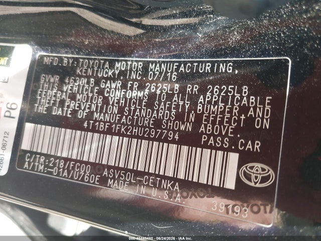 2017 Toyota CAMRY LE photo 9