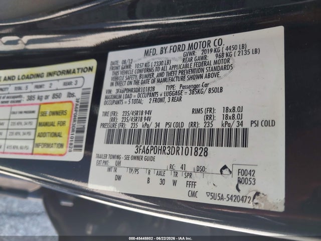 صورة 9 لـ 2013 FORD FUSION SE