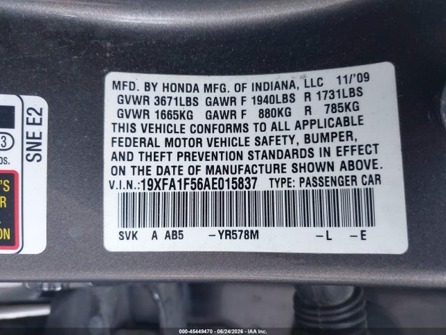 صورة 9 لـ 2010 Honda CIVIC LX