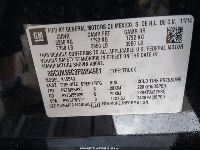 صورة 9 لـ 2015 Chevrolet SILVERADO 1500 LTZ