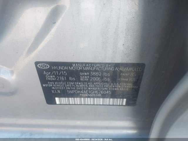 2016 Hyundai ELANTRA LIMITED 照片 9