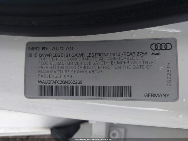 صورة 9 لـ 2016 AUDI A6 2.0T PREMIUM PLUS