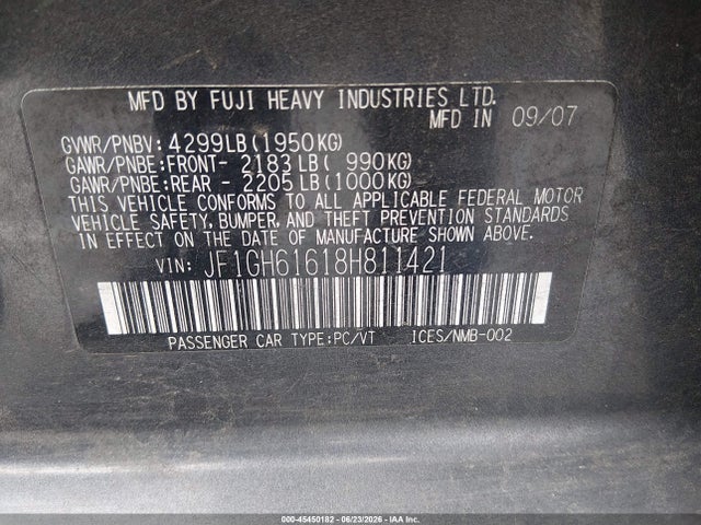 صورة 9 لـ 2008 Subaru IMPREZA 2.5I