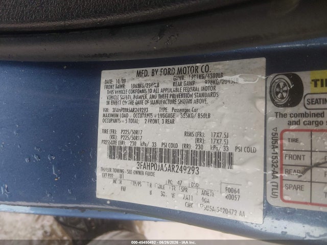 صورة 9 لـ 2010 FORD FUSION SEL