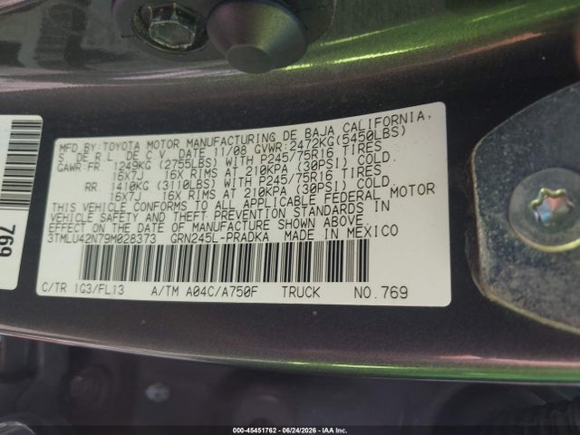 2009 Toyota TACOMA BASE V6 照片 9