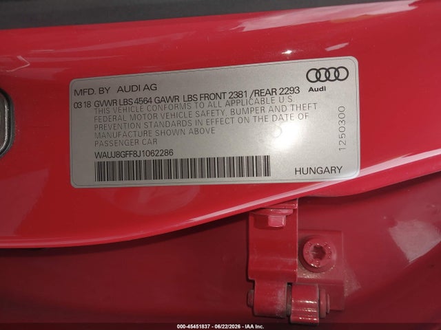 2018 AUDI A3 2.0T PREMIUM/2.0T TECH PREMIUM photo 9