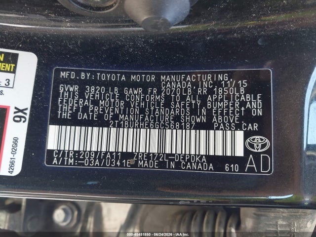 2016 Toyota COROLLA L 照片 9