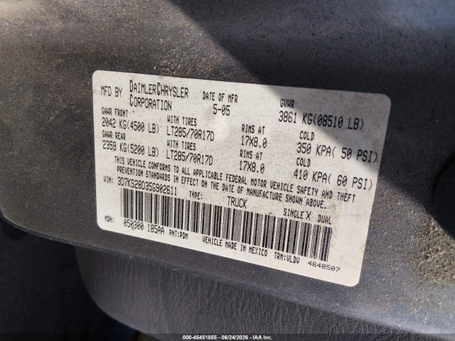 2005 Dodge RAM 2500 SLT/LARAMIE — фото 9