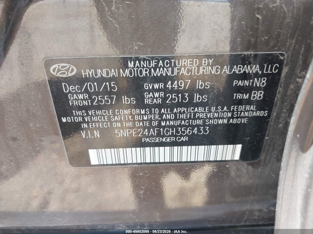 2016 Hyundai SONATA SE — фото 9