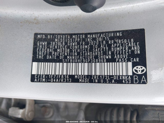 2016 Toyota COROLLA LE 照片 9
