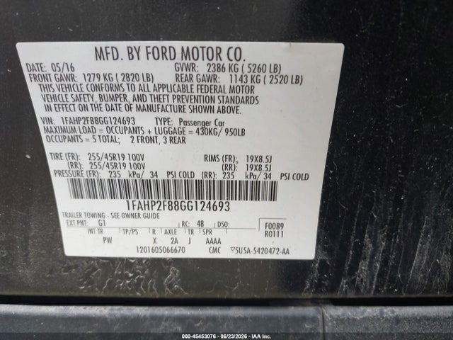 صورة 9 لـ 2016 FORD TAURUS LIMITED