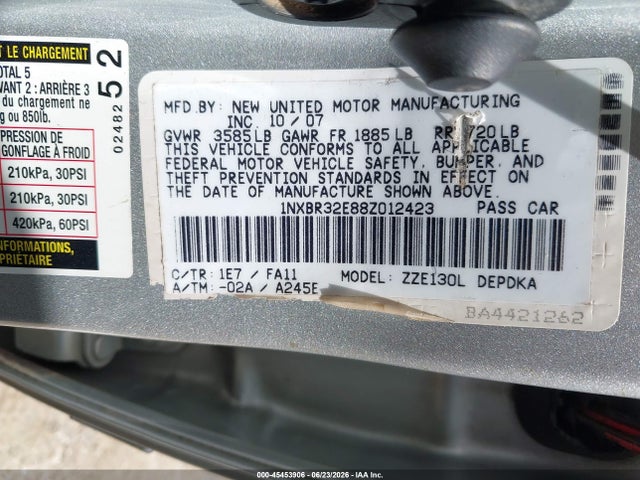 2008 Toyota COROLLA CE photo 9